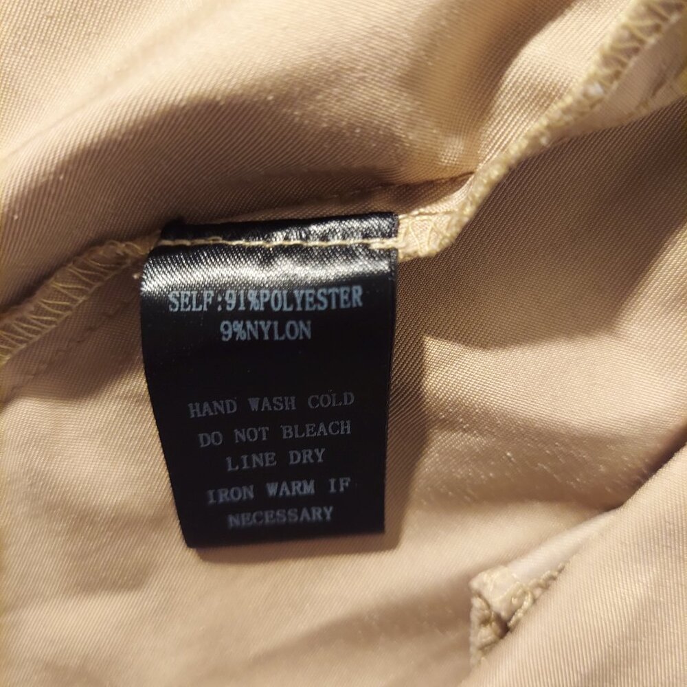 Nectar Clothing Beige Draped Open Front Trench Coat Size L - Picture 10 of 10